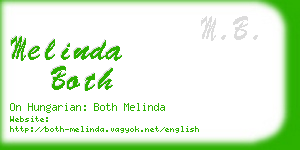 melinda both business card